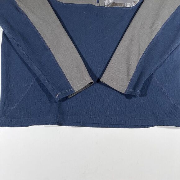 The North Face 1/4 Zip Two Tone Fleece Jacket Chest Pocket Men's Medium - Picture 2 of 7